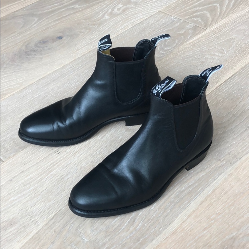 R.M. Williams black leather “Adelaide” boots